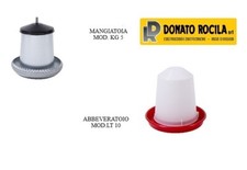 MANGIATOIA PULCINI  MOD. KG 5 E ABBEVERATOIO POLLI E GALLINE MOD. LT 10