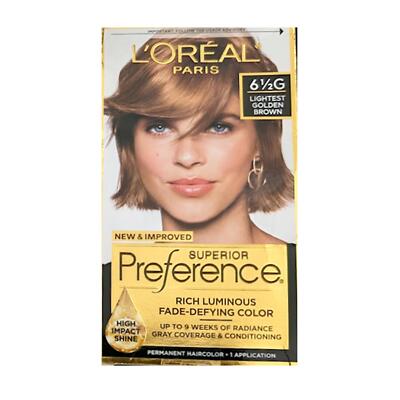 L'Oréal Paris Superior Preference Hair Color 6.5G Lightest Golden Brown