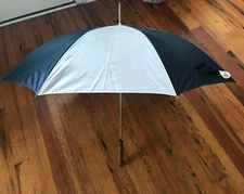 All Weather Umbrella 48" Auto Opening Navy Blue & White New w/Tag Free U.S. Ship
