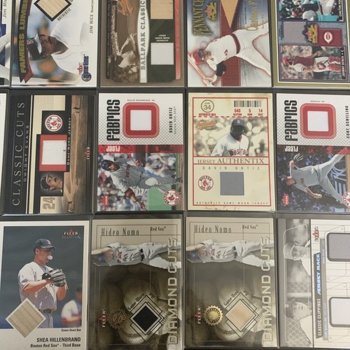 YASTRZEMSKI FISK RICE ORTIZ EVANS BOGGS🔥Jersey Bat G/U’d Fleer Lot (35) Red Sox - Picture 9 of 11
