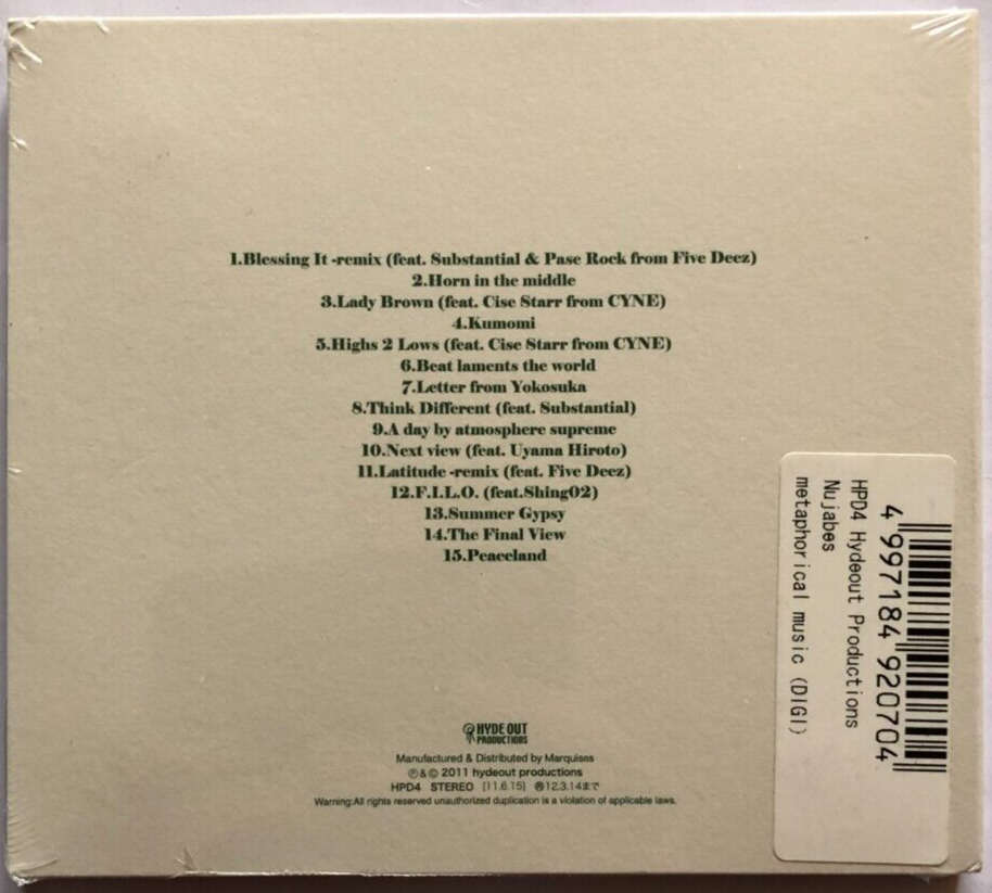 Nujabes Metaphorical Music Digipak Japanese Import CD New Sealed