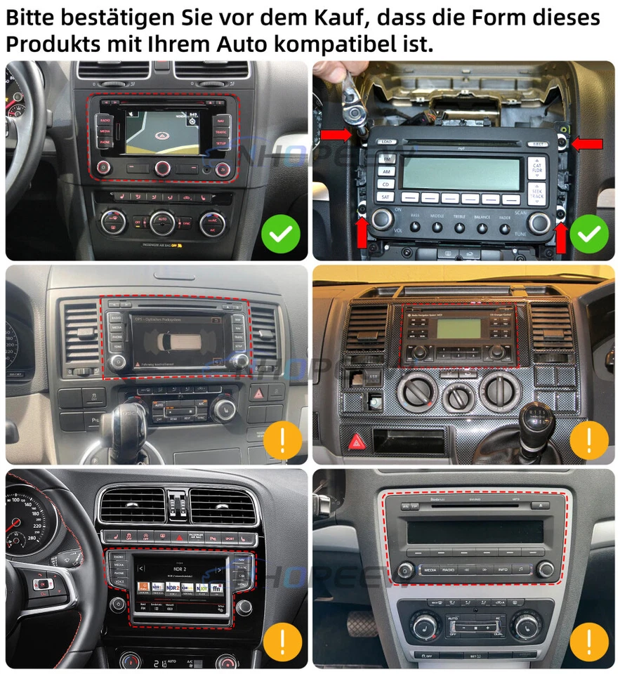 CarPlay 2+64GB Android 15 Autoradio GPS NAVI WiFi Für VW Polo 6R 6C V 2009-2017 - Bild 2 von 4