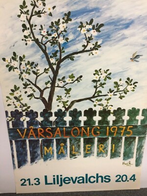 VARSALONG 1975 MALERI VINTAGE POSTER  -  BY HUCK   VERY RARE FROM SWEDEN