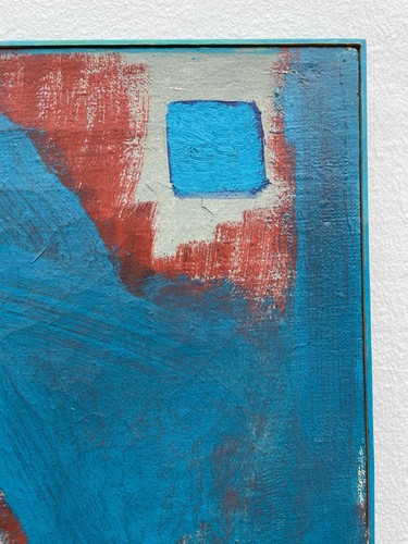 Herta Mehn Abstract Animal Picture Traumtier Mit Dem Red Triangle Oil 1988 - Picture 6 of 16