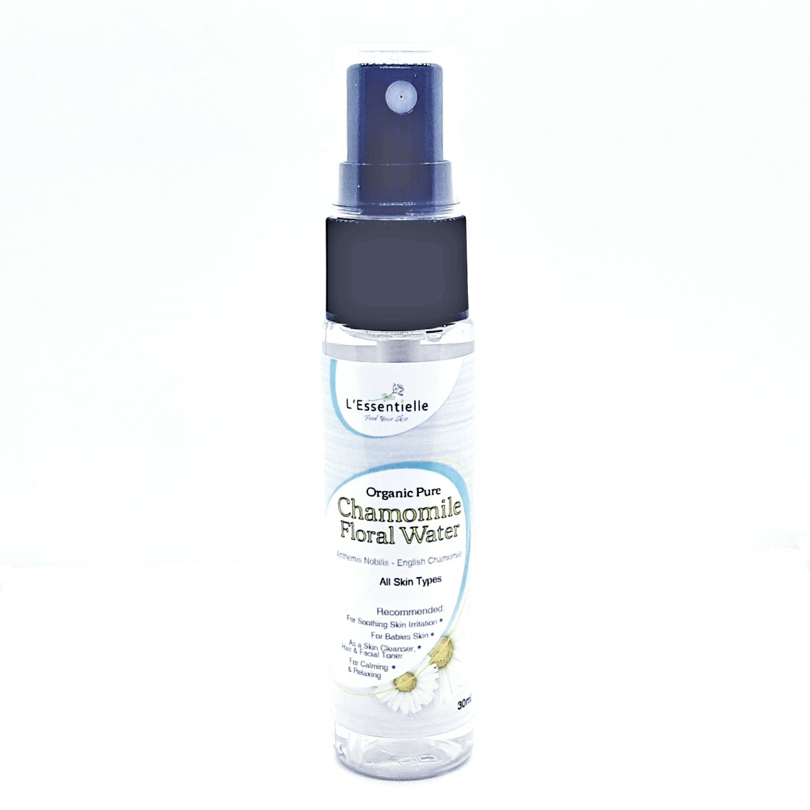 Organic English Roman Chamomile Floral Water Hydrosol 30ml Spray Bottle