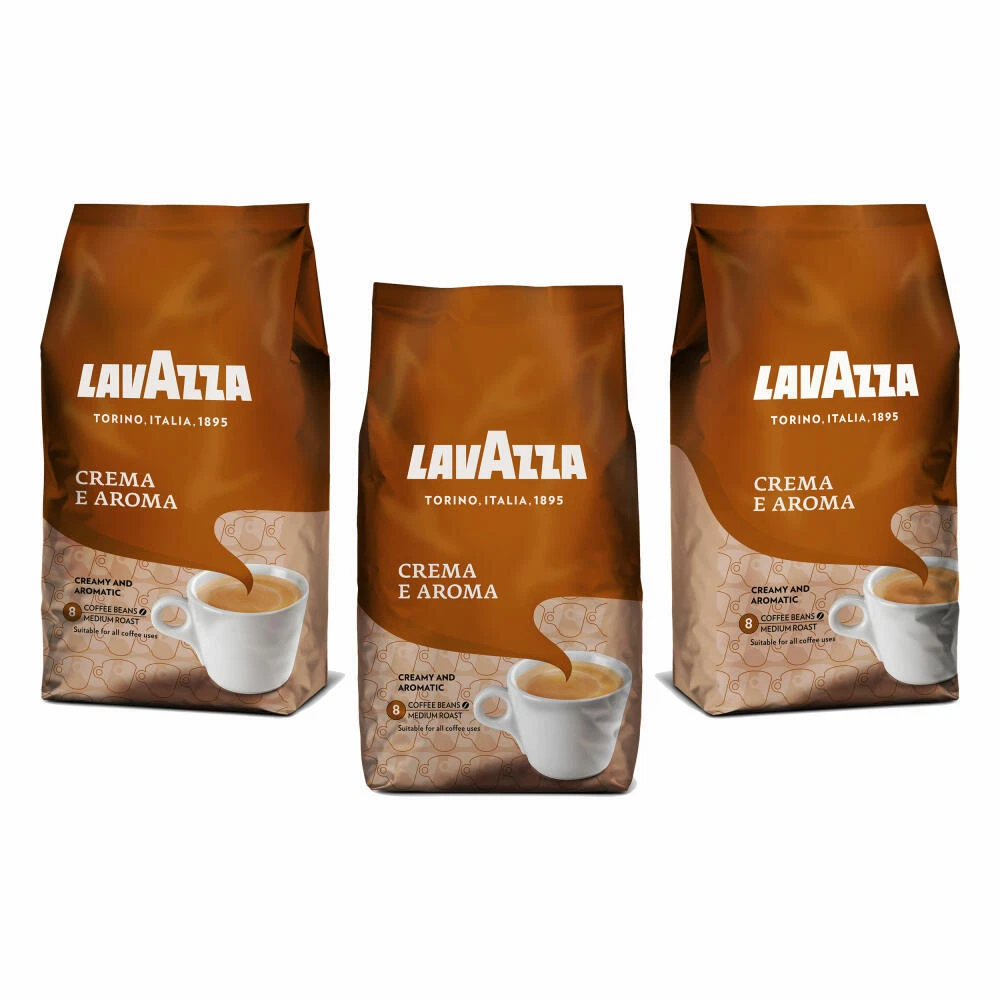 | Bohnenkaffee Pack Kaffee Aroma E Beutel LAVAZZA eBay 3er Crema Bohnen 3x1000g