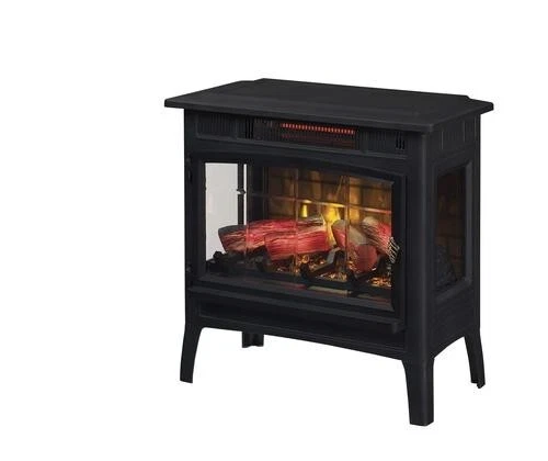 24-дюймовая черная электрическая плита с 3D-пламенем автономный пульт дистанционного управления инфракрасный кварцевый нагреватель - Изображение 3 из 4