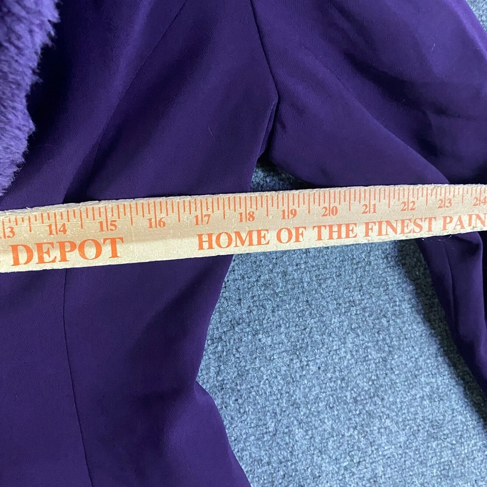 Blazer Danny & Nicole para mujer 8P Petite chaqueta púrpura 100 % poliéster Foto 4 de 4