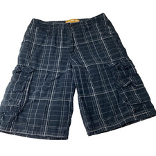 Lee dungarees black plaid boys 12 husky cargo shorts adjustable waist