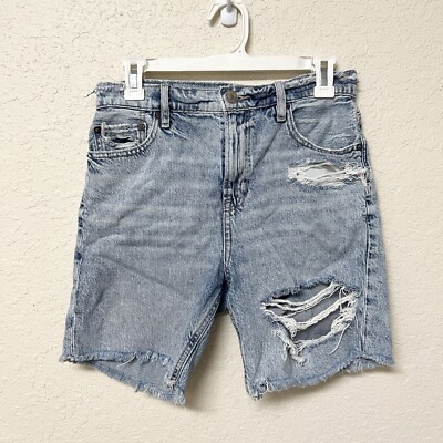 American Eagle Skater Short Size Blue Jean Denim Shorts Distressed