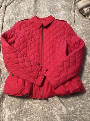 Burberry Youth Girls Salmon Red Peplum Jacket Sz 14 years