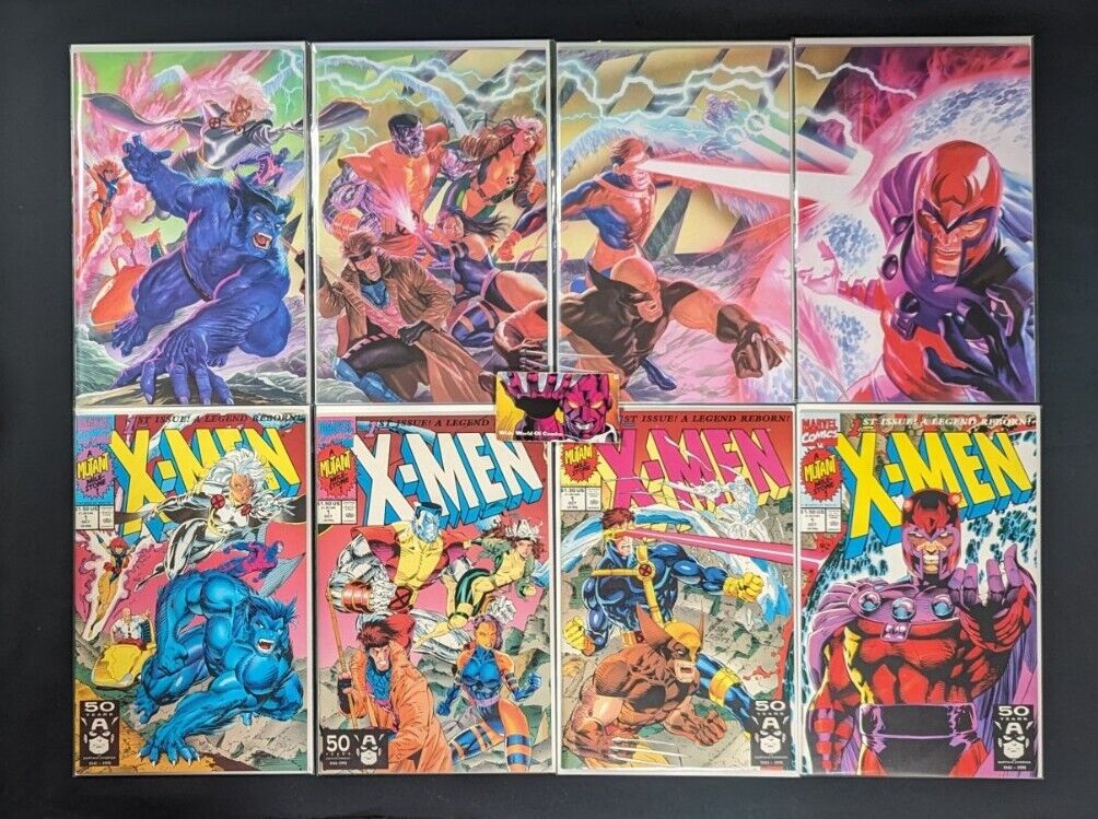 X-Men Alex Ross Connecting Set 2023 & X-Men #1 Connecting Cover Set Jim Lee 1991