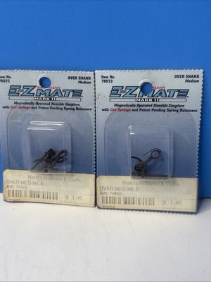 2x Bachmann 78022 E-Z Mate Mark II Medium Over Shank Couplers Metal Coil Spring