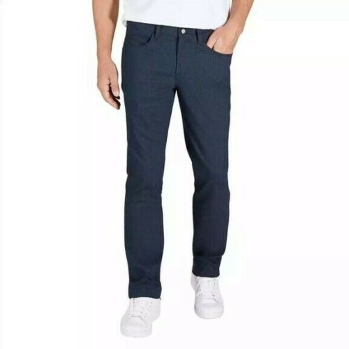 IZOD MEN'S ADVANTAGE PERFORMANCE PANTS NAVY HEATHER 34x32 - Picture 2 of 4
