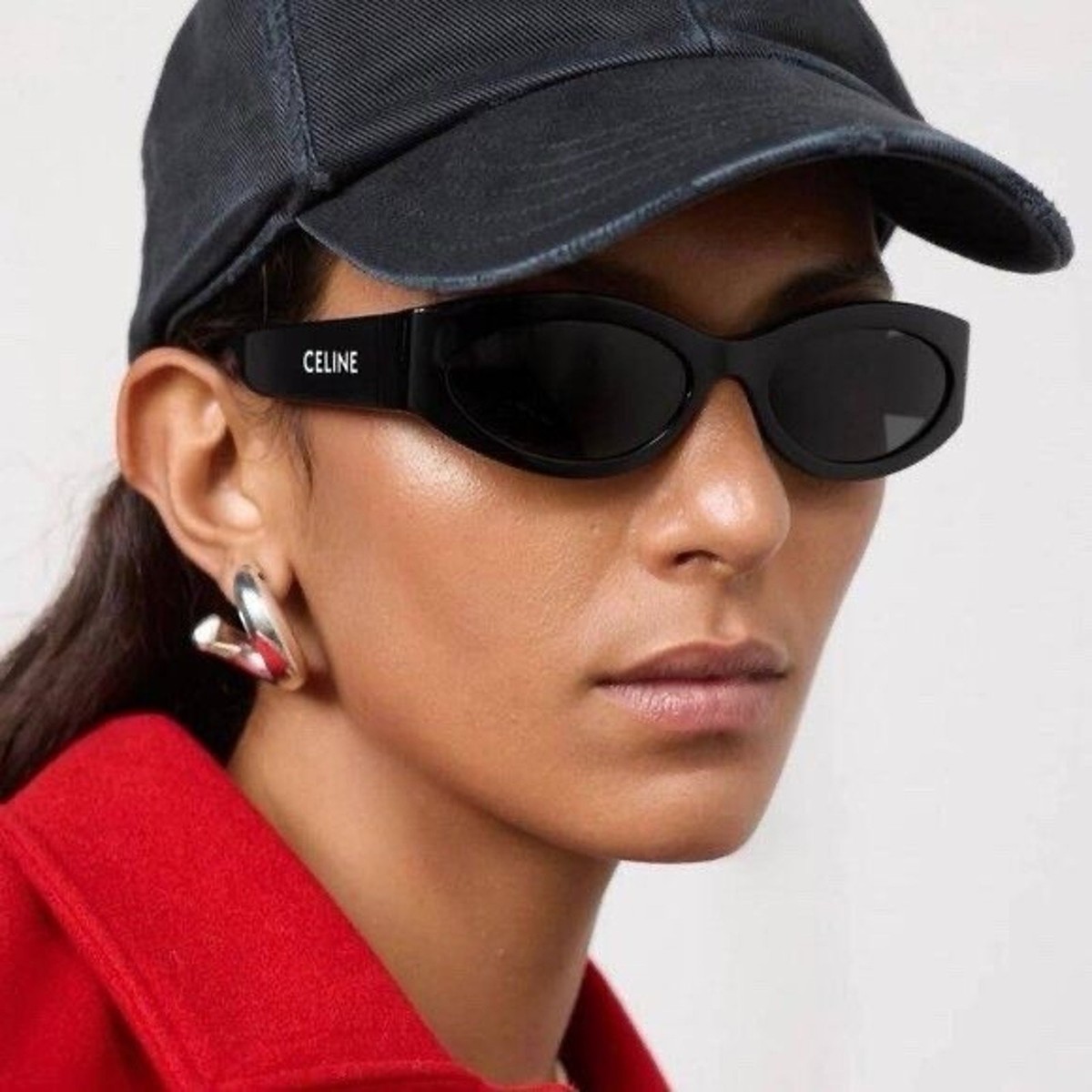 Celine CL40288I 01A MONOCHROMS Sunglasses Black Cat Eye Frame, Grey Lenses 0CL000477__3100L1_030A.png main image 4