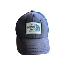 The North Face Trucker Hat Faded Navy Blue Snap Back Strap Kids Youth One Size
