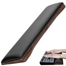 Keyboard Wrist Rest with Memory Foam Anti-Slip Rubber Base Ergonomic Wooden for