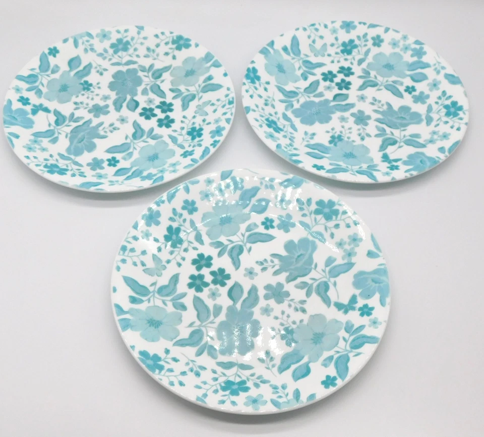 CORELLE The Pioneer Woman 3~Evie Blue Patés de Cena 10.25" y 3~Platos de Ensalada 8.5" Foto 4 de 4