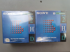 Lot of 2 NEW SEALED Sony MFD 2HD 3.5" Micro Floppy Disk IBM Formatted 20 Total