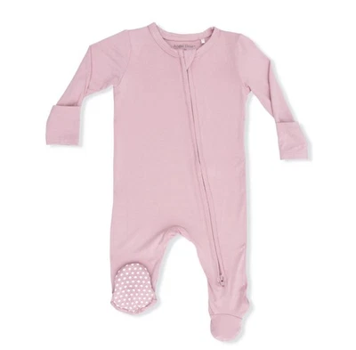 Angel Dear - Solid PeachSkin - 2-Way zipper footie NB - Image 1 of 2