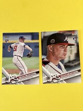 Sean Newcomb 2017 Topps Update  Short Print Variation  #US162 And Base Card