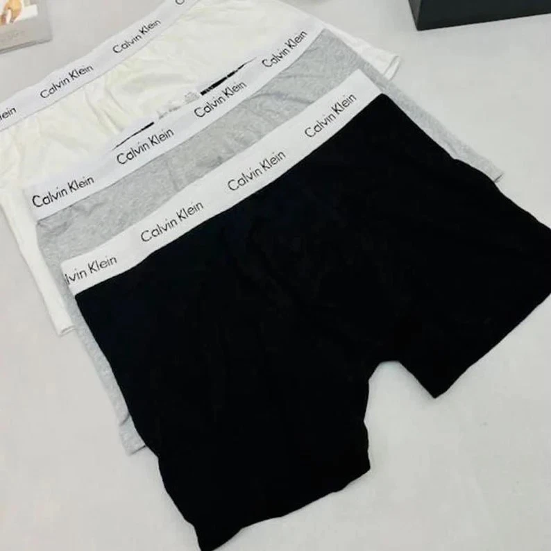Calvin klein 100% authentic brandnew black white and grey mens Boxar 3 in a pack - Image 2 of 4