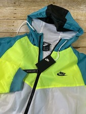 Nike Windrunner Jacket Volt Neon Green Blue White Mens XL Loose Fit- CW2312-716