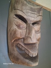 An Authentic Polynesian Style Tiki Mask Common In Hawaii And Other Pacific Islan