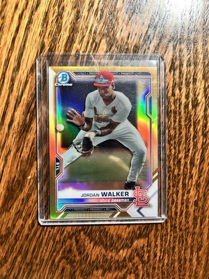 #ad 2021 Bowman Chrome Jordan Walker True Gold Refractor 50 BCP 236 Cardinals $65.00