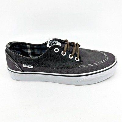 VANS Brigata (Leather Plaid) Asphalt Beluga Gray Womens Size Casual  Sneakers