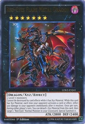 YUGIOH: 1X Red-Eyes Flare Metal Dragon LDK2-ENJ41 Ultra Rare NM
