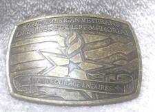 The American Veterans Disabled For Life Memorial Their Courage Endures Buckle