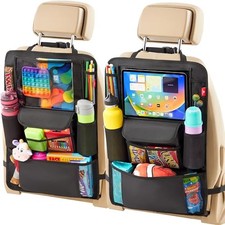 Car Seat Organizer, Ultra Version Kids Backseat Car Organizers 2 Pack Black