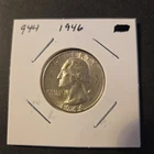 1945 Washington Silver Quarter In About Uncirculated Condition