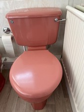 Twyfords Vintage Retro Cameo Pink Toilet and Wash Basin