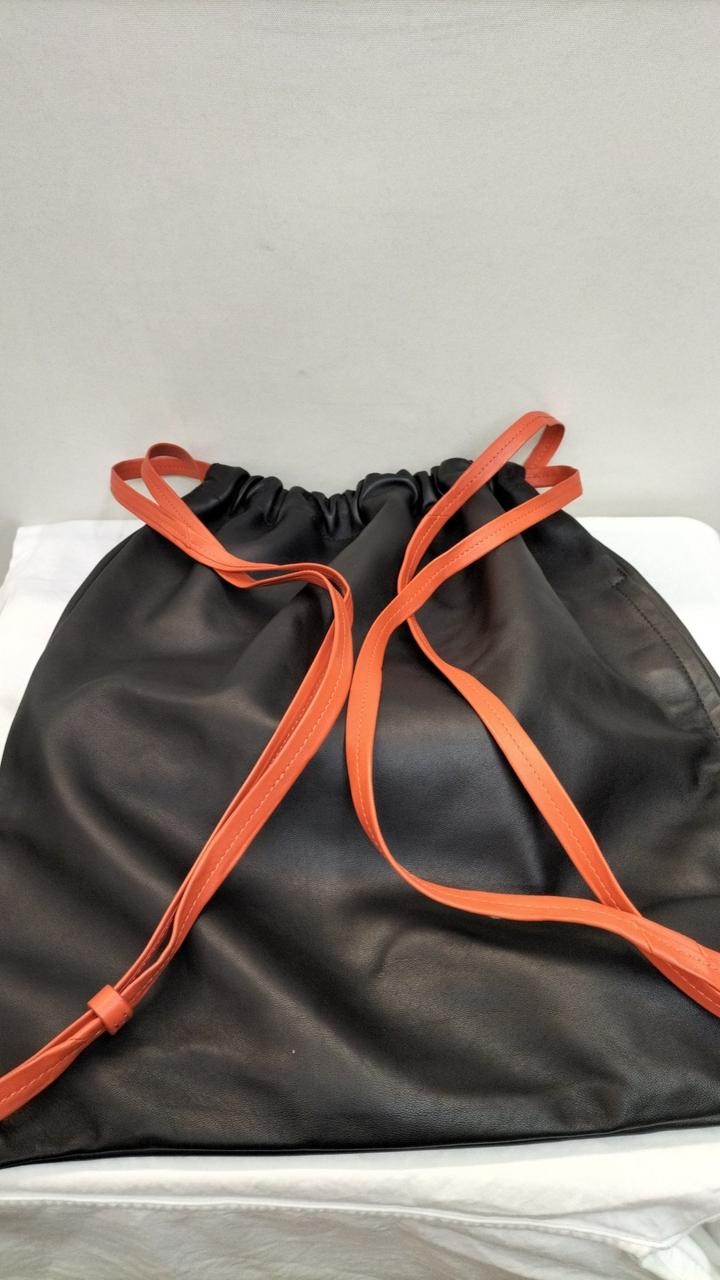 Leather Drawstring Bag with Protective Cover Mode… - image 2