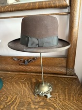 Vintage 50s Stetson Royal Deluxe St Regis Brown Hat No Size Tag W/Ribbon Detail
