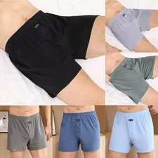 Men’s 100% Cotton Boxer Briefs – Loose Fit, Breathable, Underpants