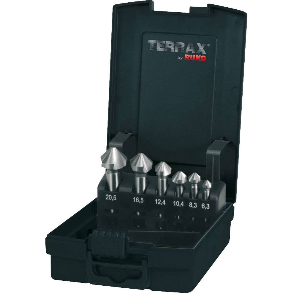 RUKO Countersink Set 6-piece 6.3-20.5mm HSS DIN 335 Form C