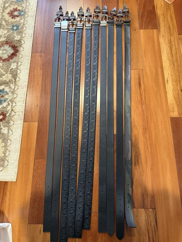 Cintura reversibile nuova con fibbia Coach tagliata a misura 38 mm