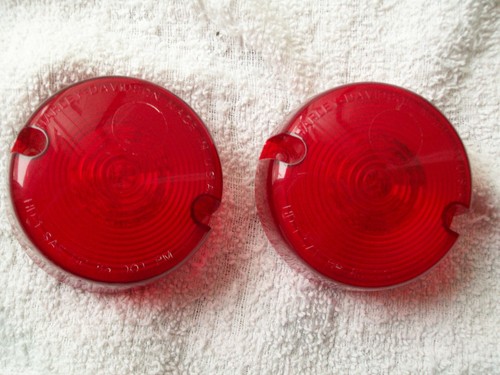 2 HARLEY DAVIDSON REAR TAIL LIGHT LENSES