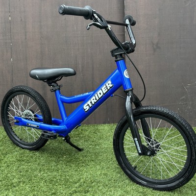 Strider 16 Sport No Pedals Kids Balance Bike Drum Brake, Blue UK