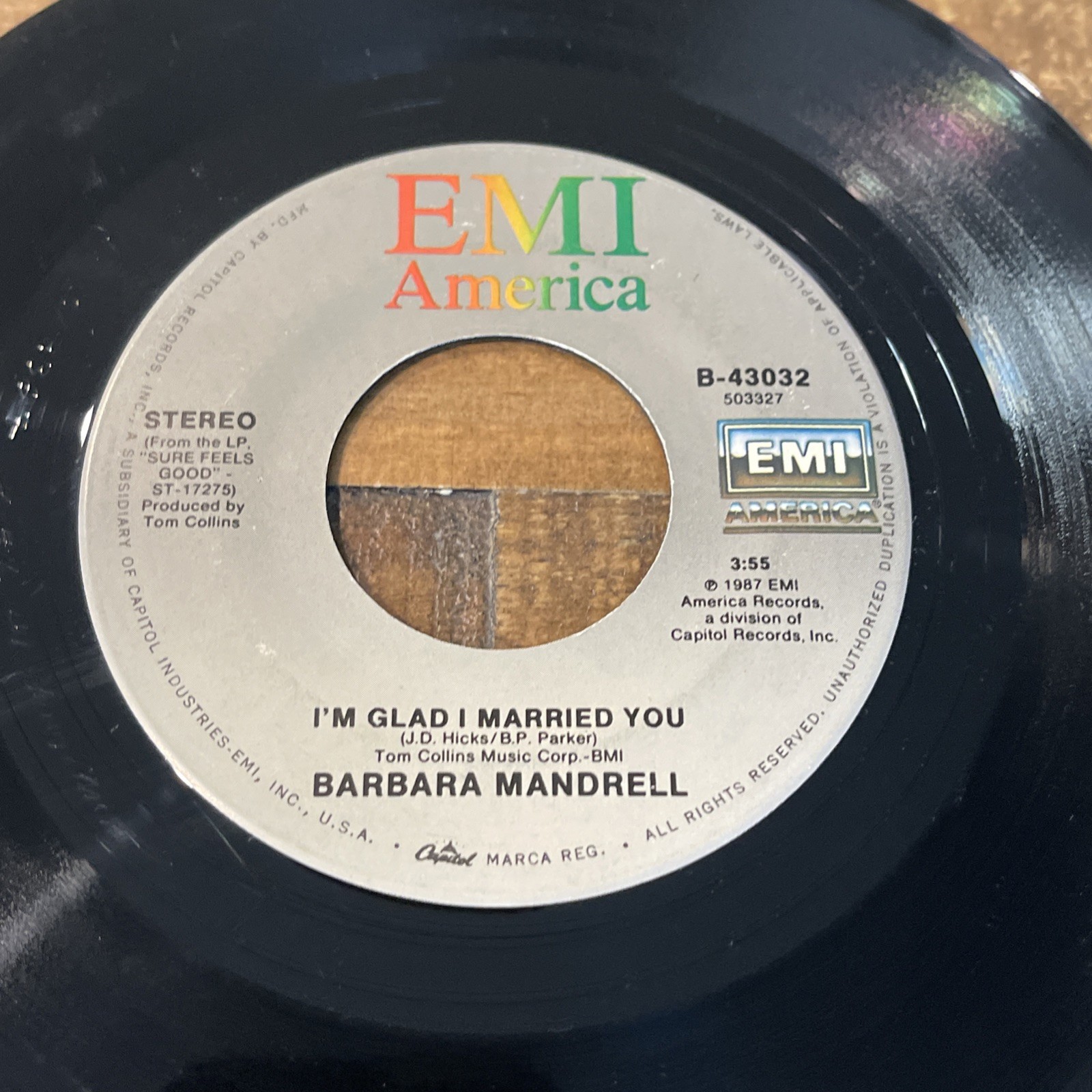 BARBARA MANDRELL: Child Support / I'm Glad I Married You, 45 RPM 43032