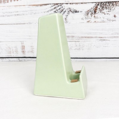 STAK Ceramics Celadon Green Phone iPad Tablet Holder Stand Vase 6'' MCM USA