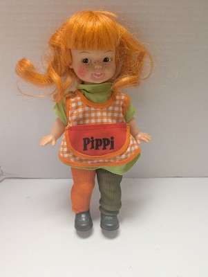 Horsman Pippi Longstocking Doll 11'' 1972 Original Outfit Vintage B