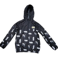 Puma Youth Rain Jacket Black  White Boy Sizes L 14-16 