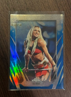 2026 Topps Chrome WWE Sol Ruca Blue Refractor 058/150 SP MINT!