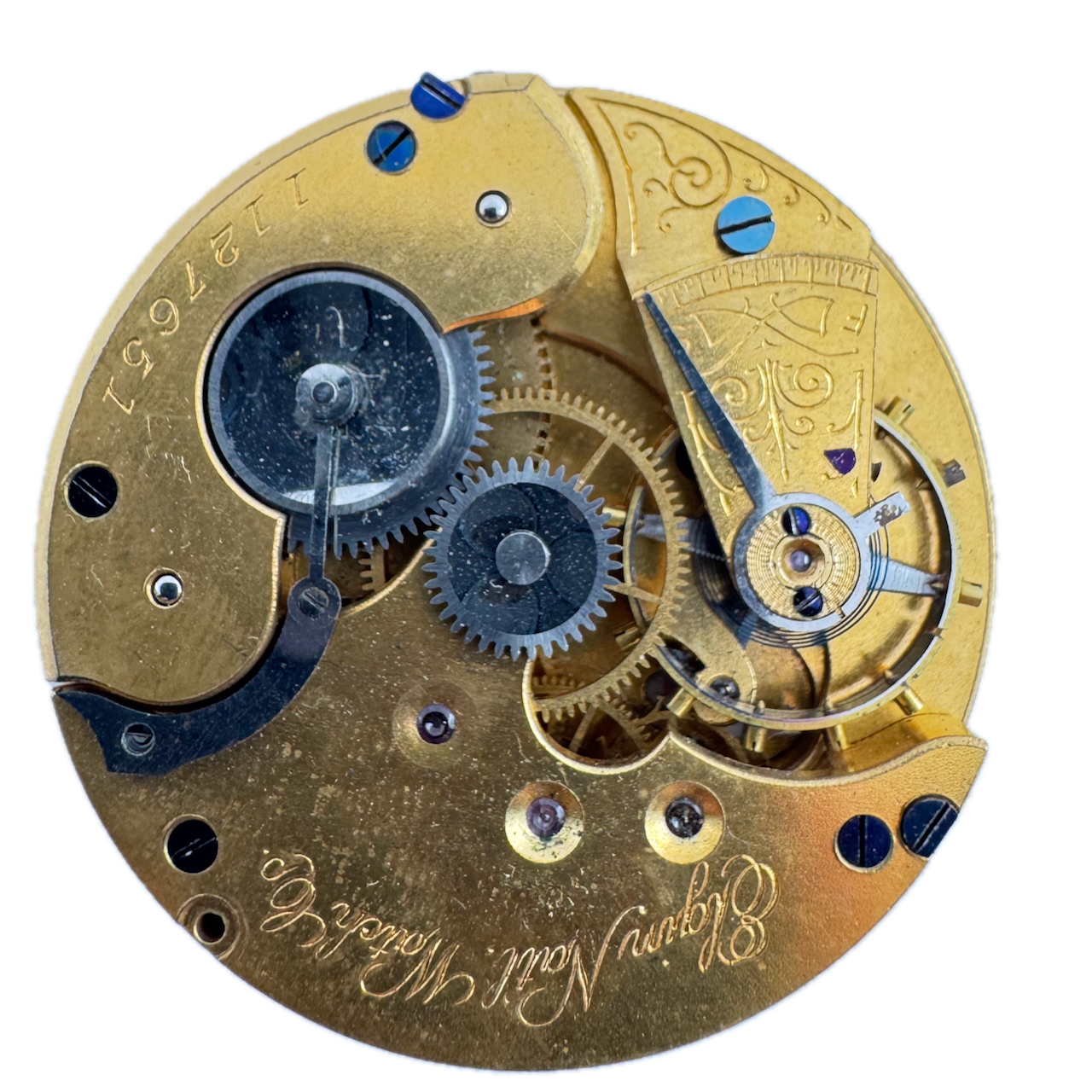 Antique 1883 Elgin 16s Convertible Mechanical Pocket Watch Movement 93 USA