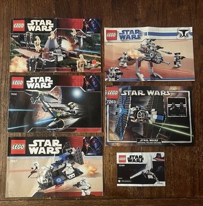 Lego Star Wars Lot Of 6 Instruction Manual 7263 - 7654 - 7656 - 7667 8014 30388