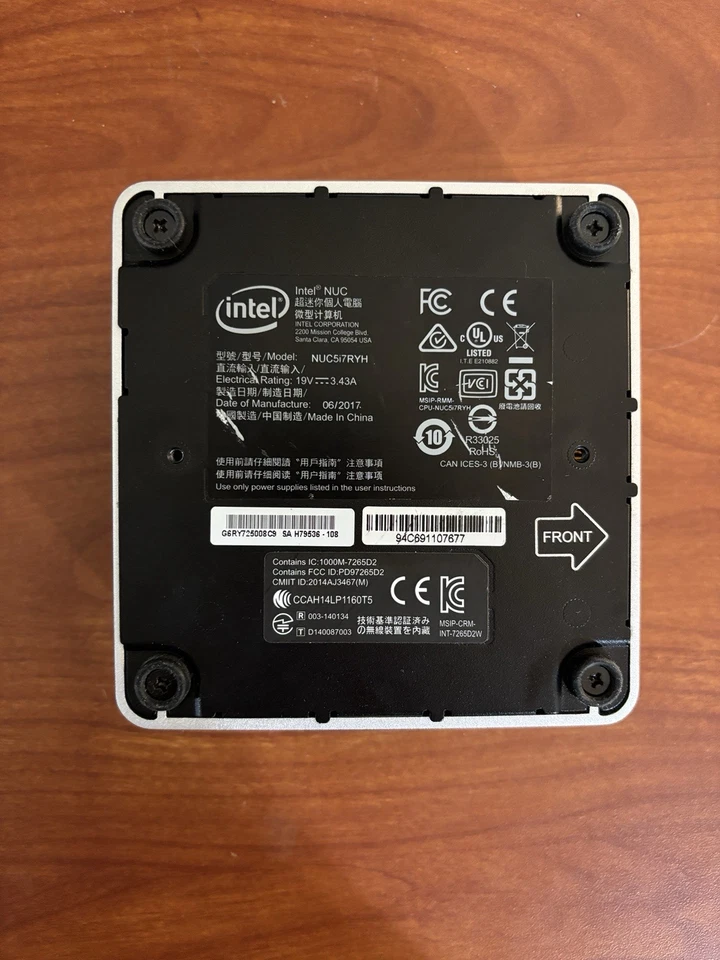 Intel NUC5i7RYH Intel Core i7-5557U Mini PC NO SSD NO RAM NO OS NO A/C ADAPTER - Image 4 of 4